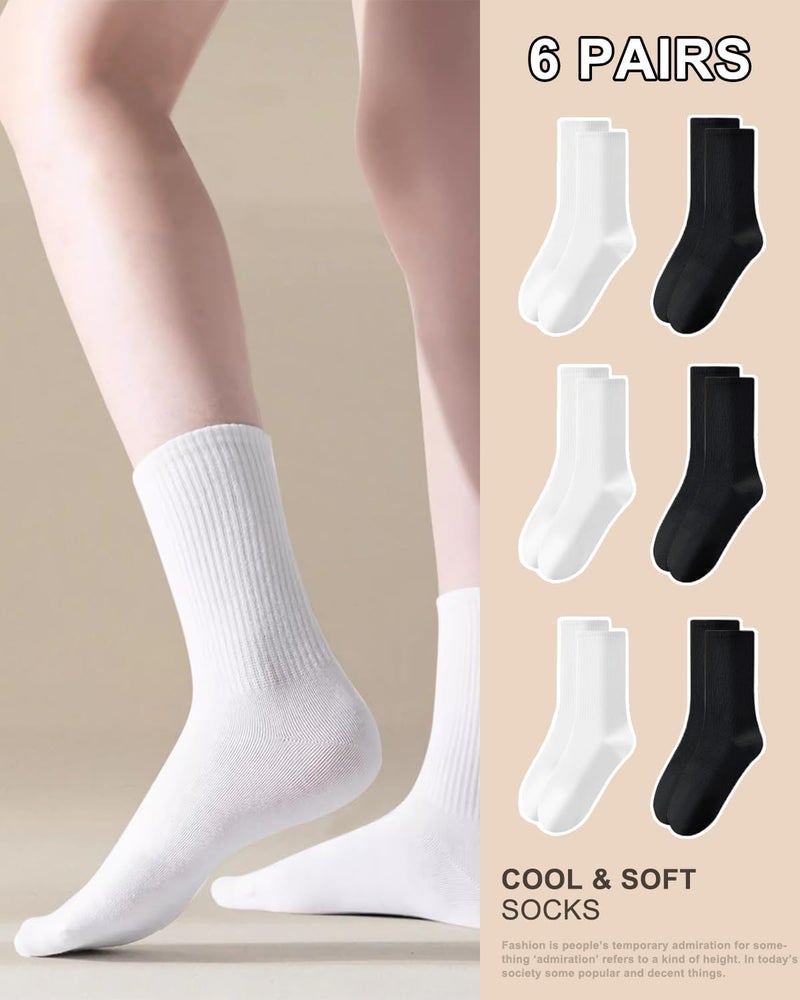 SHIZEN Womens Crew Socks 3-12 Pairs Pack Size 6-11 - Image 4